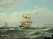 Carl Bille Shipping off the Norwegian Coast china oil painting artist